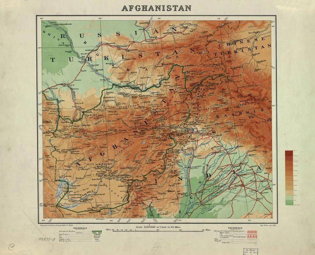 数字资源库中的阿富汗老照片_地图