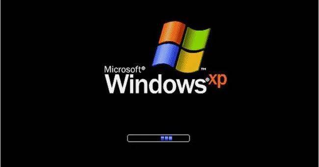 下方写着microsoft windows xp的字样,再往下则是经典的载入进度条