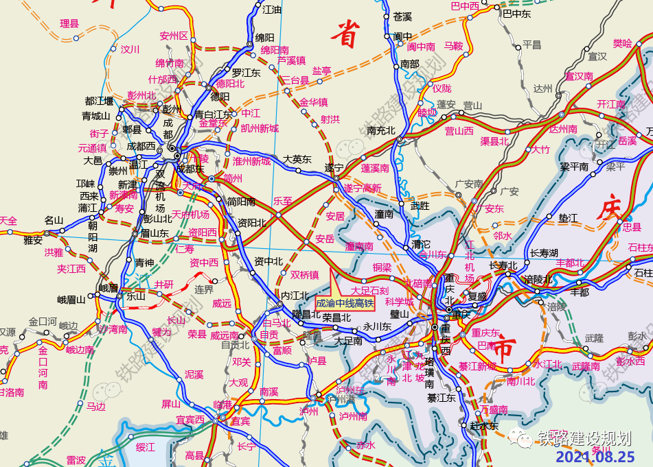 沪渝蓉高速铁路重庆至成都段(成渝中线高铁)可研报告获国家发改委批复