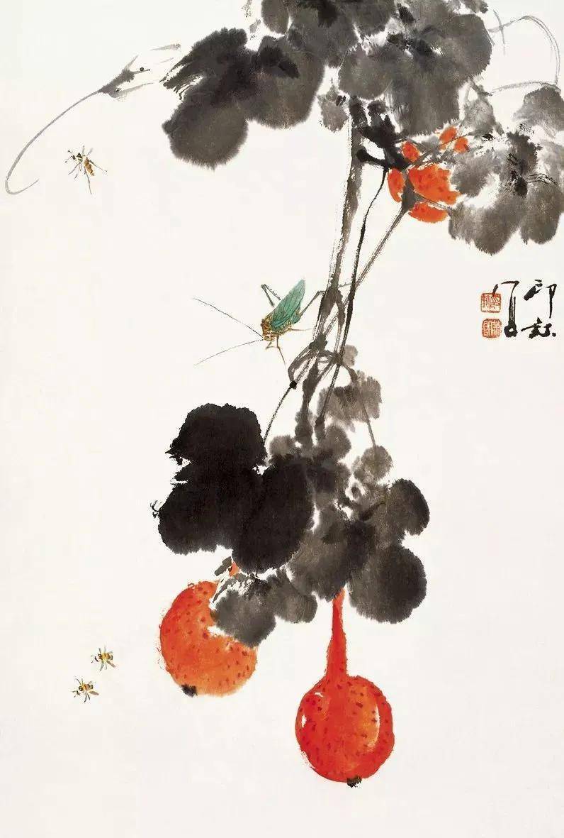 萧朗花鸟画欣赏