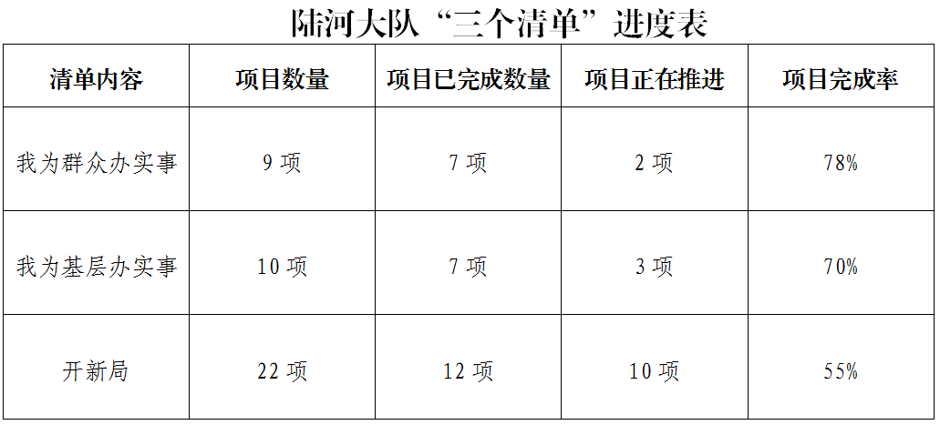 党史教育成果晾晒陆河大队聚焦三个清单全面推进党史学习教育学深悟透