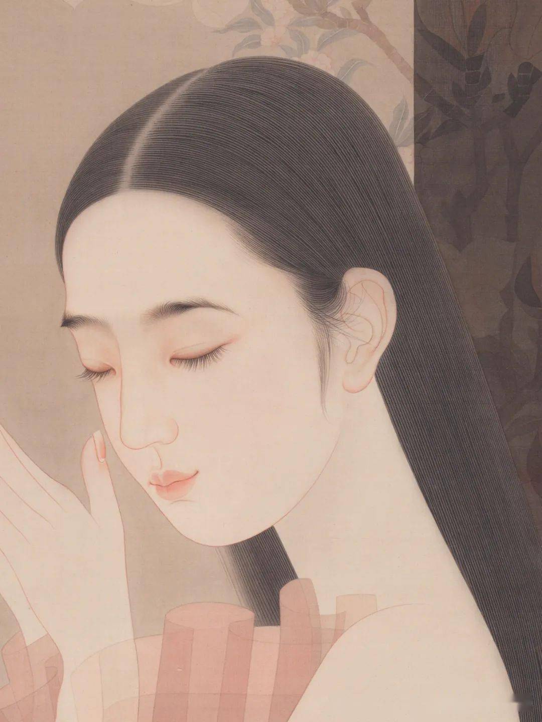 李晶的工笔把少女画得仙气飘飘