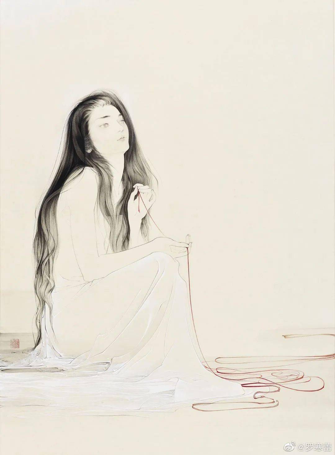 中国最顶级的美女工笔画家,作品尽显少女360度极致柔美!