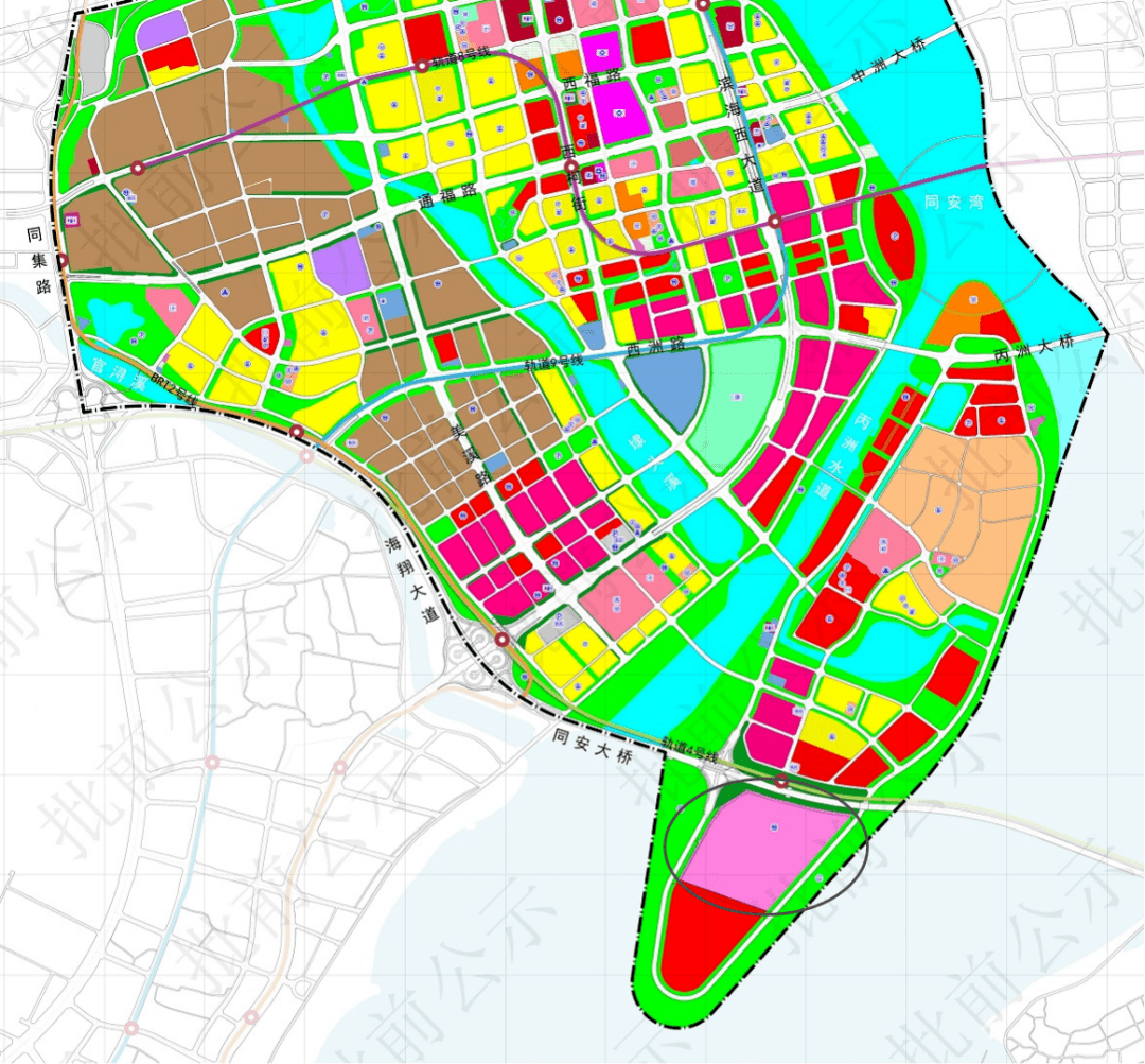 重磅定位同安新中心西柯北丙洲岛规划出炉8号线站点曝光
