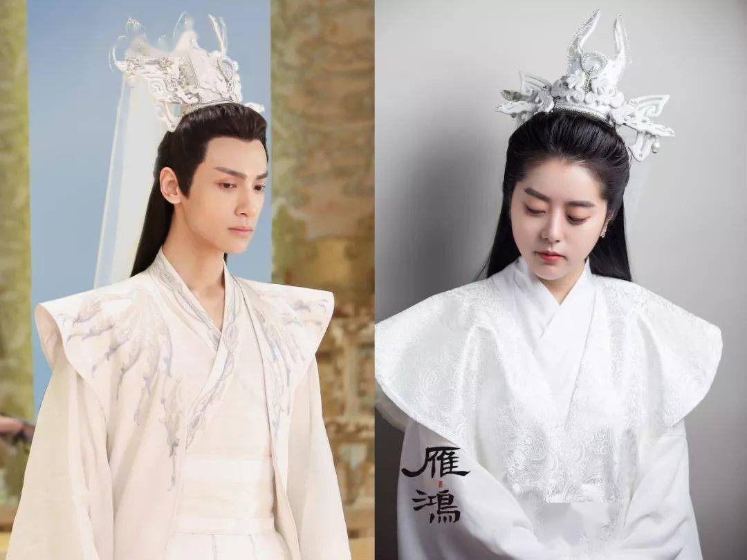 润玉大婚同款发冠;《香蜜沉沉烬如霜》里锦觅,《扶摇皇后》里杨幂的发