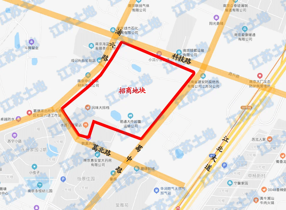 江苏土地解读本地块所在的葛塘片区位于江北新区"高新-大厂组团"北部