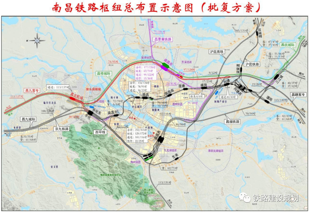 昌福厦高铁规划起自南昌枢纽南昌东站(利用规划昌抚城际线位),经过