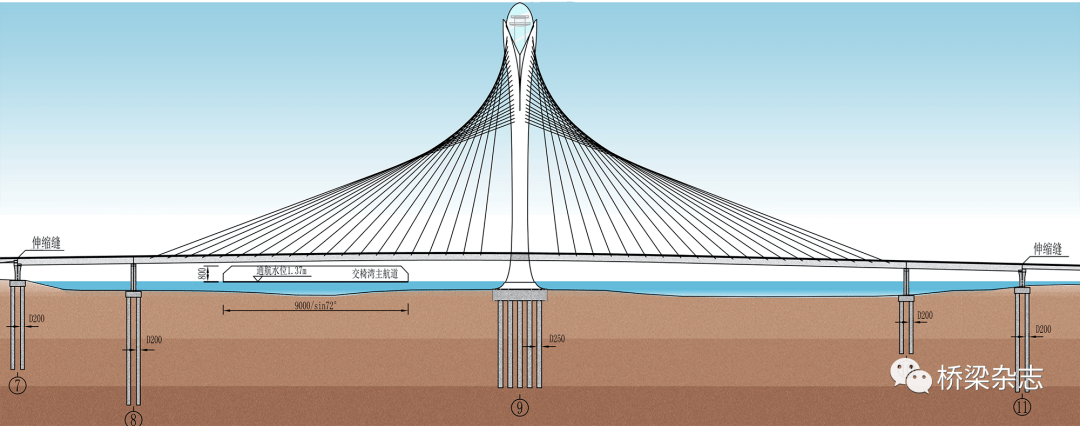 滨海湾大桥桥型布置图