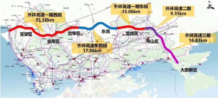 原创深圳外环高速公路深圳段二期主线贯通年底通车