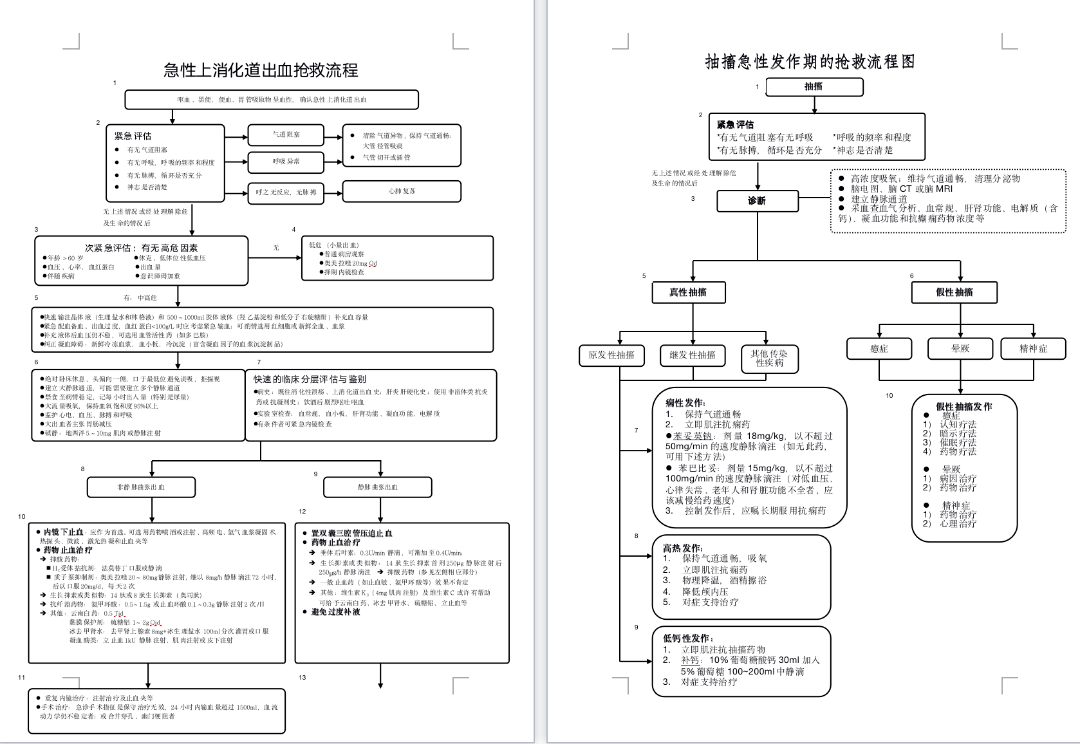 限时领 | 《医院急救 抢救标准流程图》可编辑,数量有限