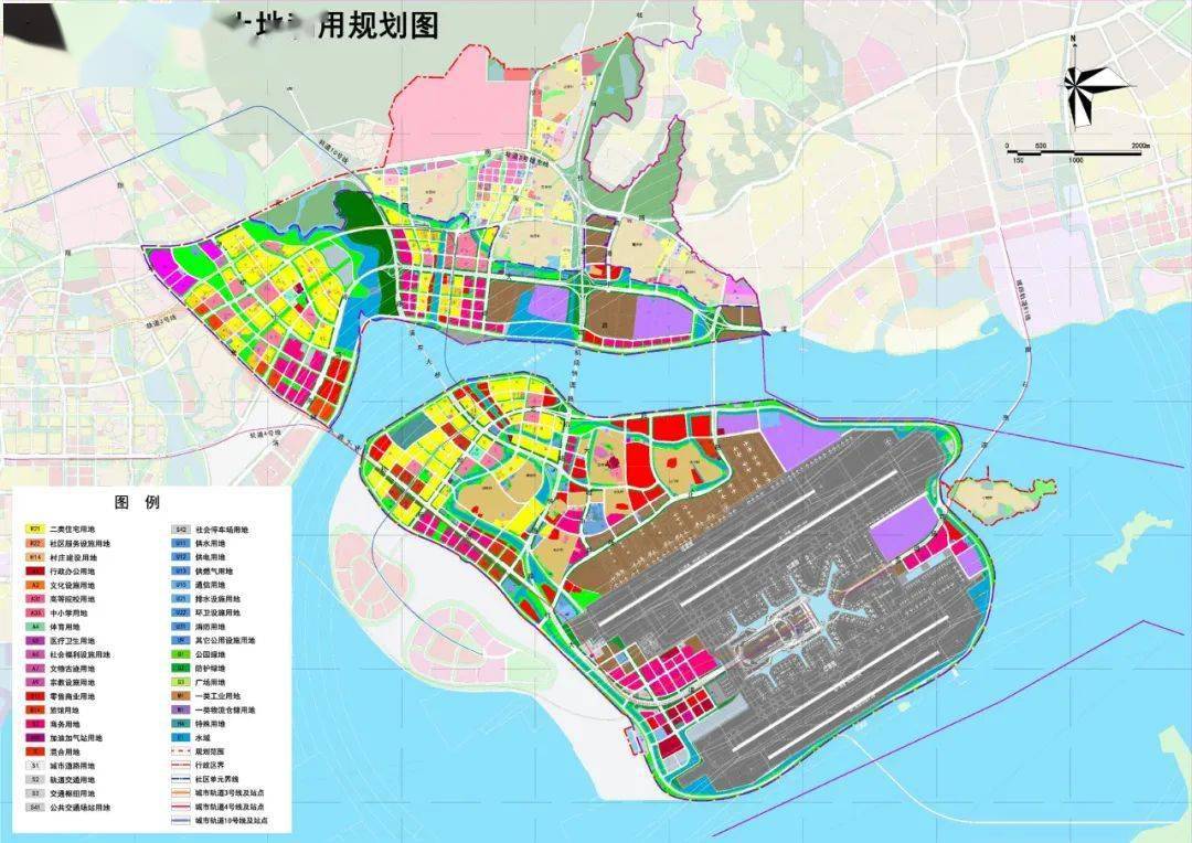 厦门机场片区土地利用规划图