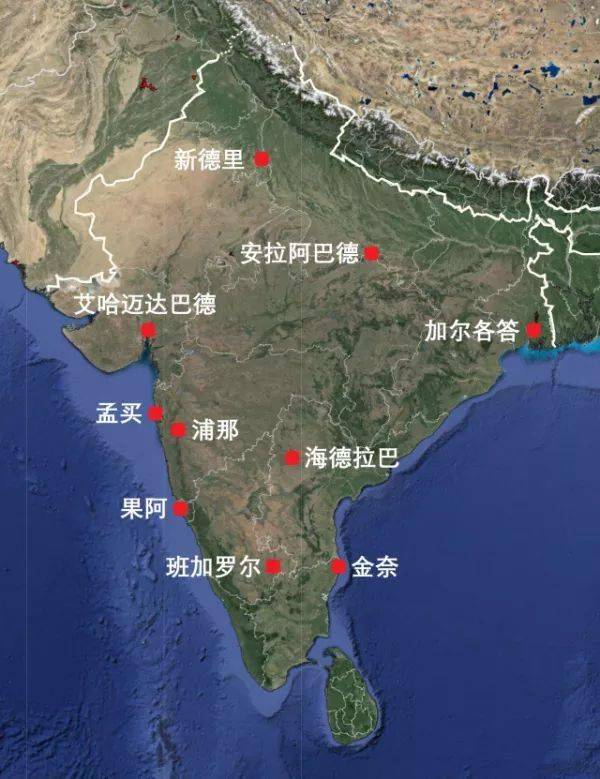 地图看世界;印度首都新德里._城市