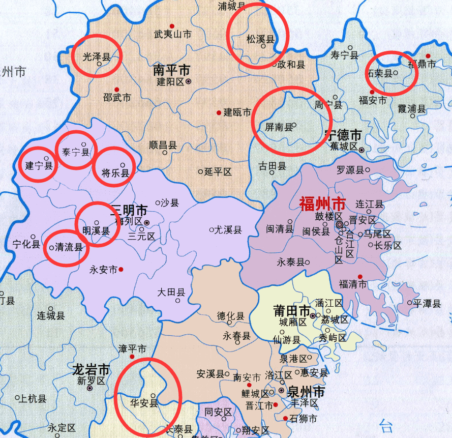 福建十大人口小县:5个在三明,2个在宁德,2县低于10万