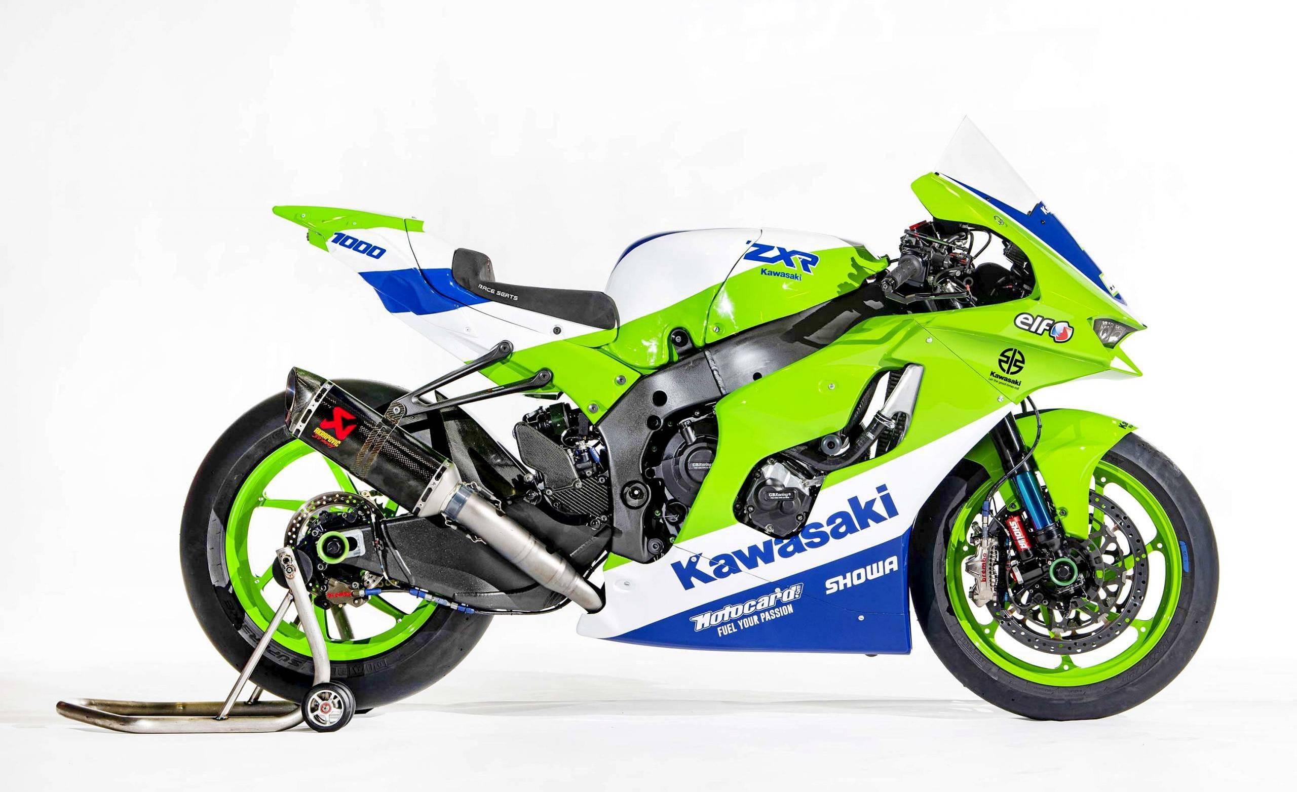 kawasaki创立125周年纪念图案的wsbk赛车