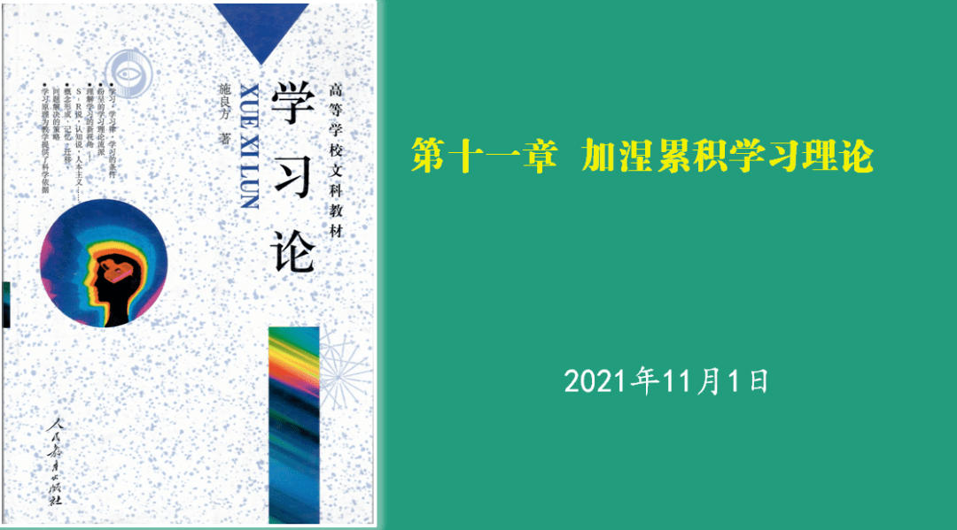 今天我试讲第十一章,加涅累积学习理论.