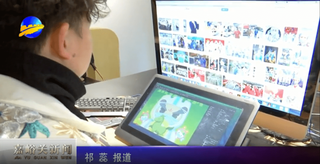 刘明锐希望自己的画作在展现一线工作人员辛苦付出的同时,能够感召