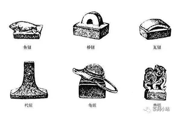 古玺代印钮分类篆刻印章中印纽的种类及其印绶形式