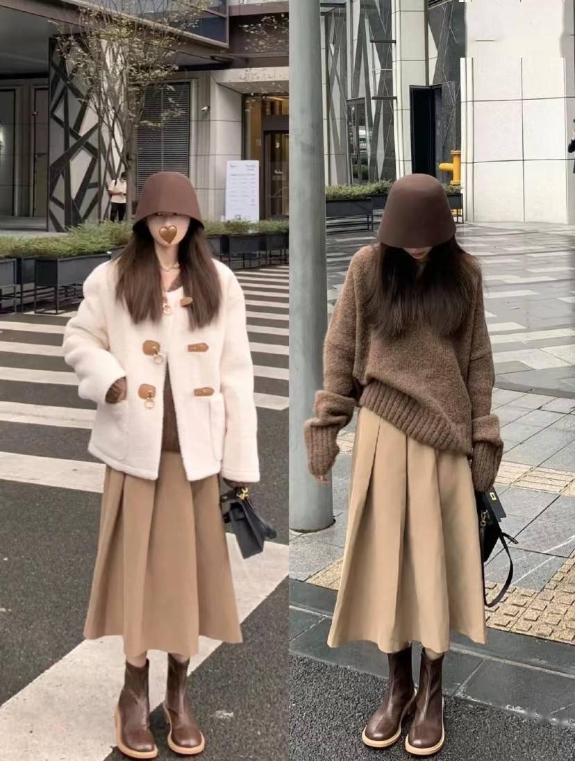女人们,冬季穿搭"裙子"很吃香,显瘦不臃肿,让你美出女神范