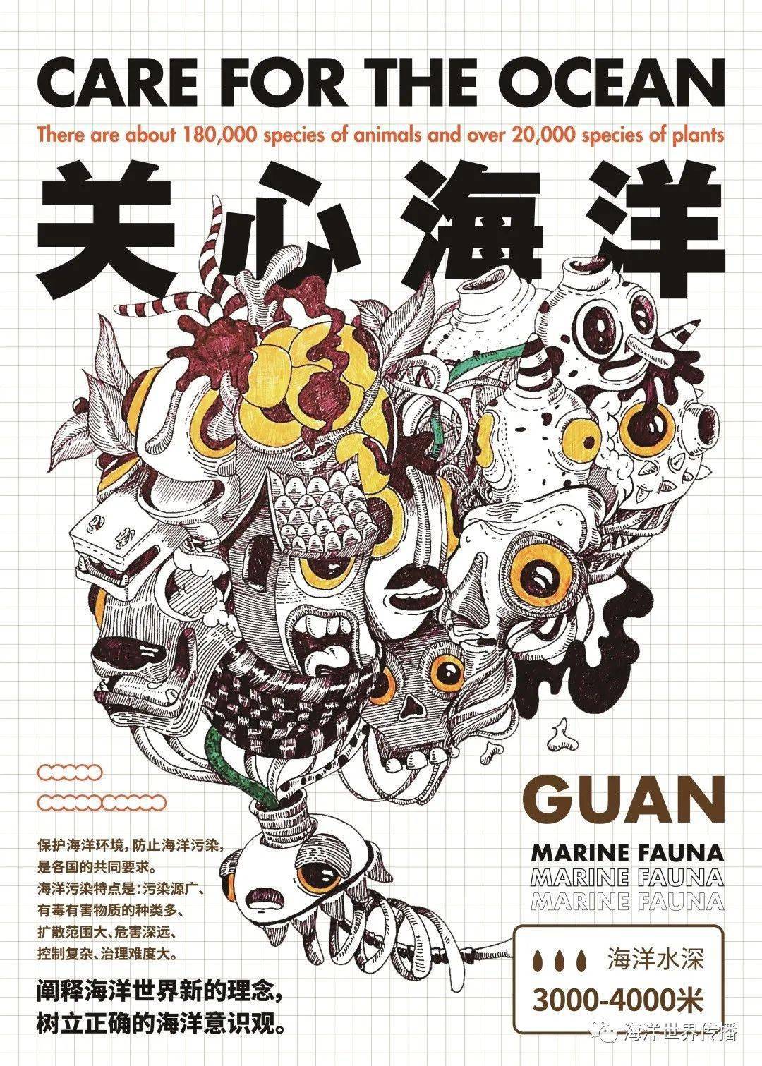 创             海报展示图 作品编号sj07 作品名称:认识关心经略海洋