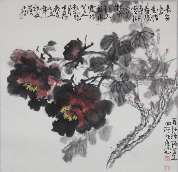 丹青问道,观复雅集—著名画家侯飞作品鉴赏_牡丹_中国_艺术