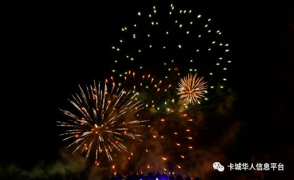 眼花缭乱2022新年夜烟花绽放calgarytower