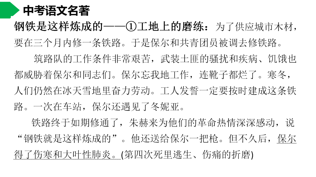 初中语文八下钢铁是怎样炼成的名著导读思维导图考点合集寒假预习必收