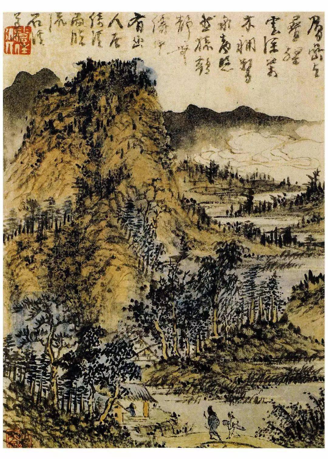 髡残山水画,笔墨高古_生活_画僧_石溪