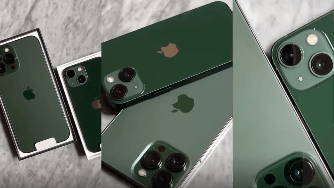 iphone 13 pro苍岭绿整体视觉上与iphone 11 pro的暗夜绿非常相似