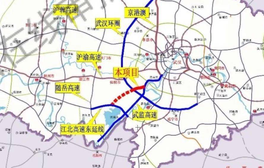 武汉段武汉至松滋高速公路(武松高速)近日武汉至松滋高速公路武汉段