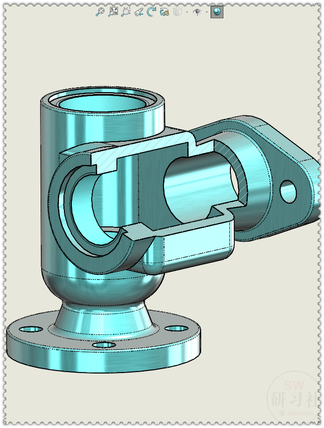 solidworks3d工程图视图的剖面图