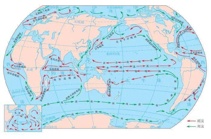 世界洋流分布图73密度流73上升补偿流73河流补给类型73湖水与