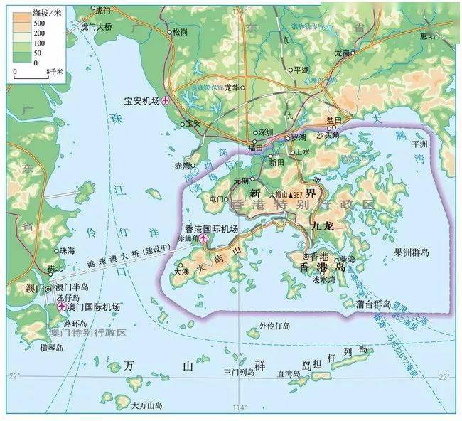 但后来沙头角河填平了一段,香港就和大陆连接,失去了岛屿身份.