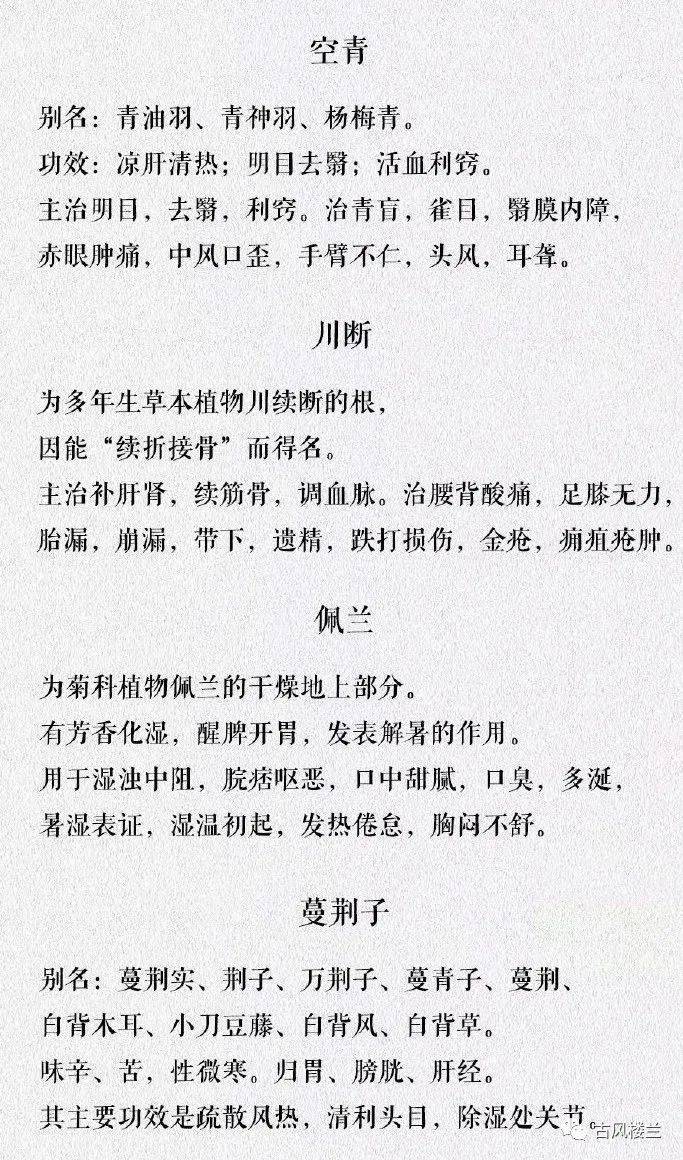 京墨羽涅泽兰极美的中药材名