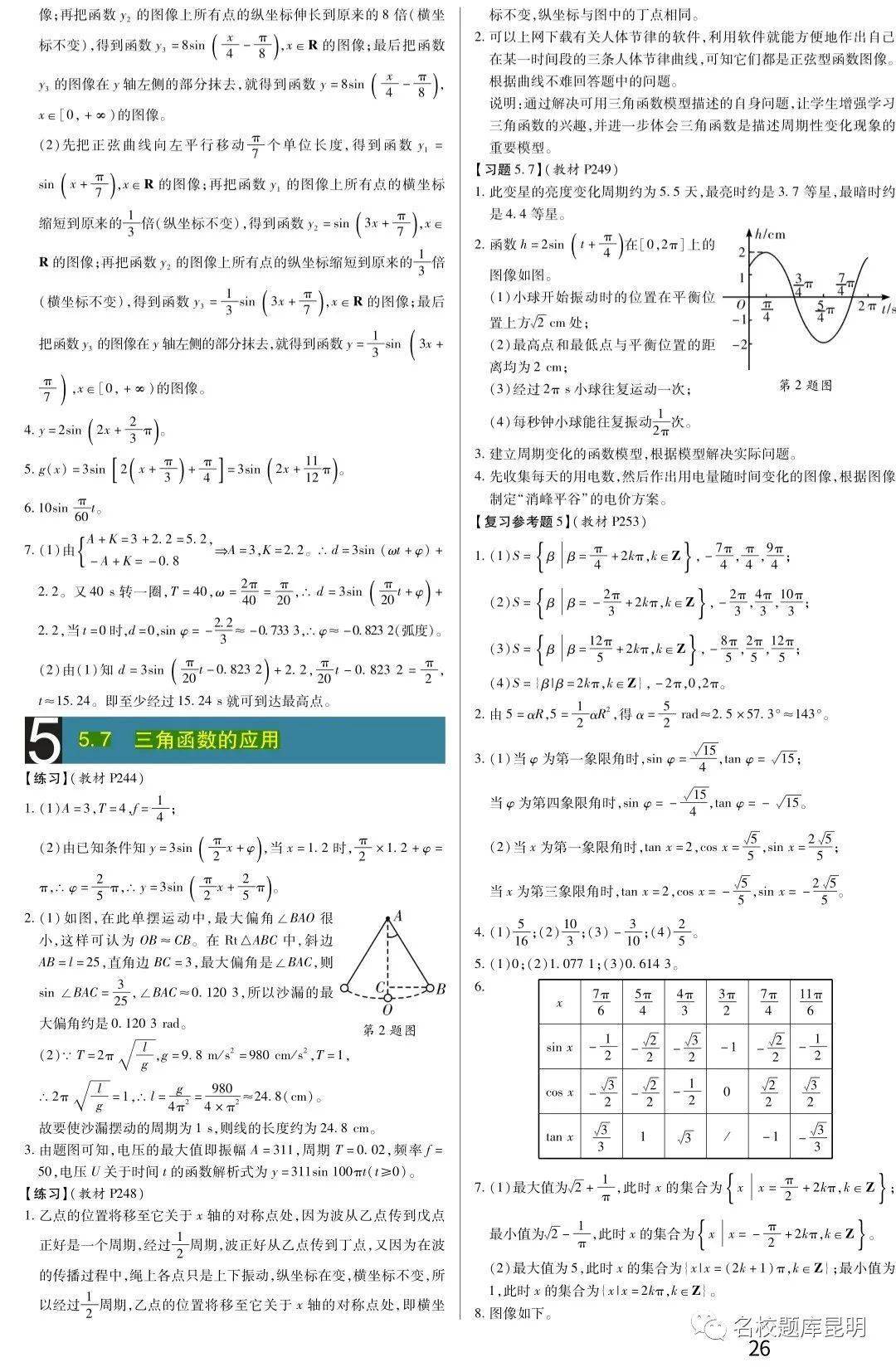 新教材(人教a版)高一数学必修第一册教材课后习题答案速查_全六册