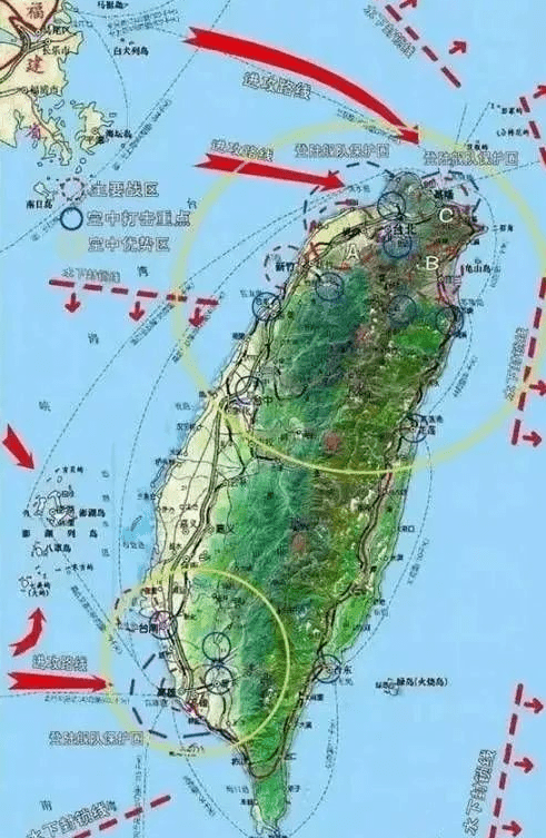 北部就淡水河口两侧和新竹附近浅滩,是最适合的登陆地点.