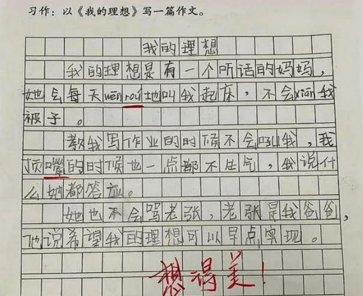 小学生作文《委屈》走红，班主任看完笑出声，语文老师却气得跺脚