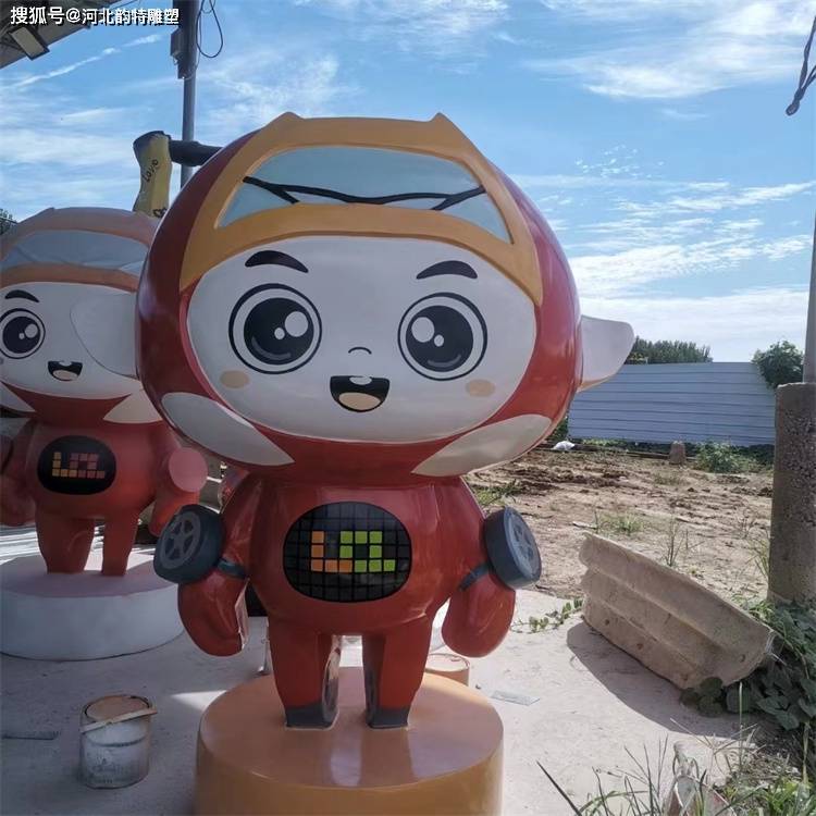 玻璃钢卡通雕塑 企业ip形象定制加工