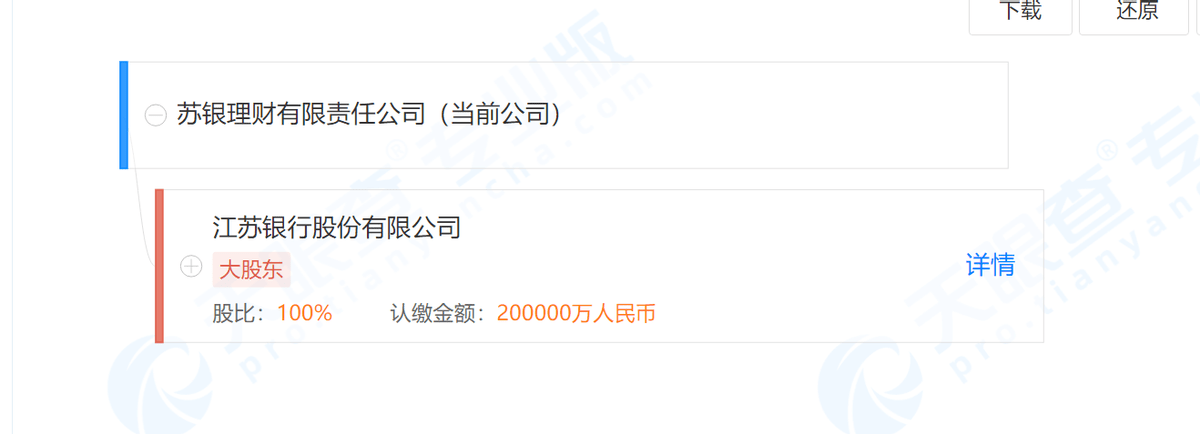 版app显示，苏银理财有限责任公司是江苏银行股份有限公司的全资子公司。