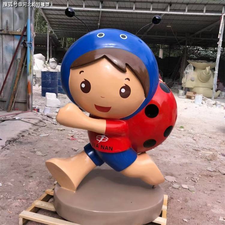 玻璃钢卡通雕塑 企业ip形象定制加工