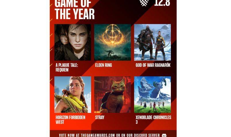 TGA 2022 年度游戏大奖提名正式公布
