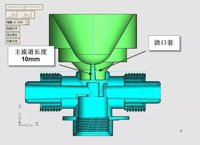 螺纹自动抽芯,还有螺纹芯内冷却机构_模具_产品_下图