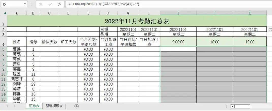 用Excel制作全自动工资表模板，简直太牛了！
