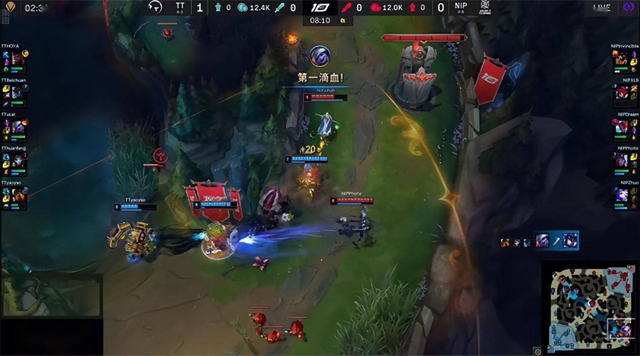 LOL-LPL：UCAL小炮无视高地塔怒砍四杀，TT清洁利落2-0战胜NIP！