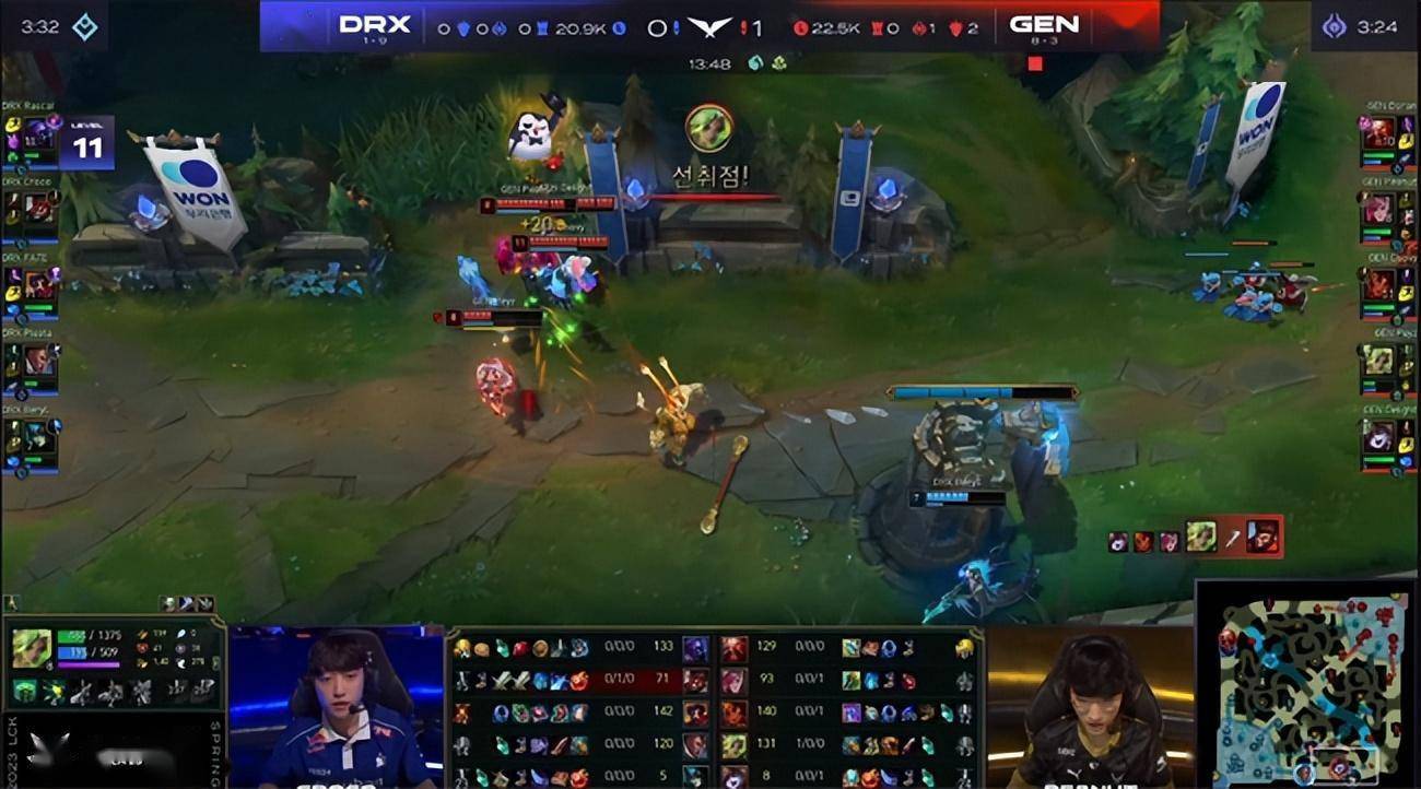 LOL-LCK：Chovy安妮闪现开团秒杀“卢娜”，GEN 2-0横扫DRX