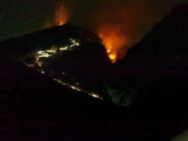四川森林消防正全力扑救稻城、盐源两地森林火灾