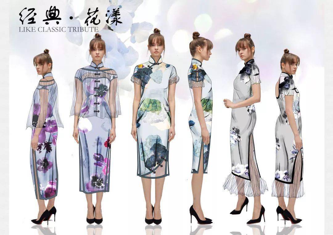 中国旗袍-服装设计效果图160款!插图36