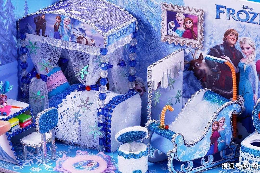 迪士尼艾莎公主定制了一套冰雪系列小房子赶紧去看看吧