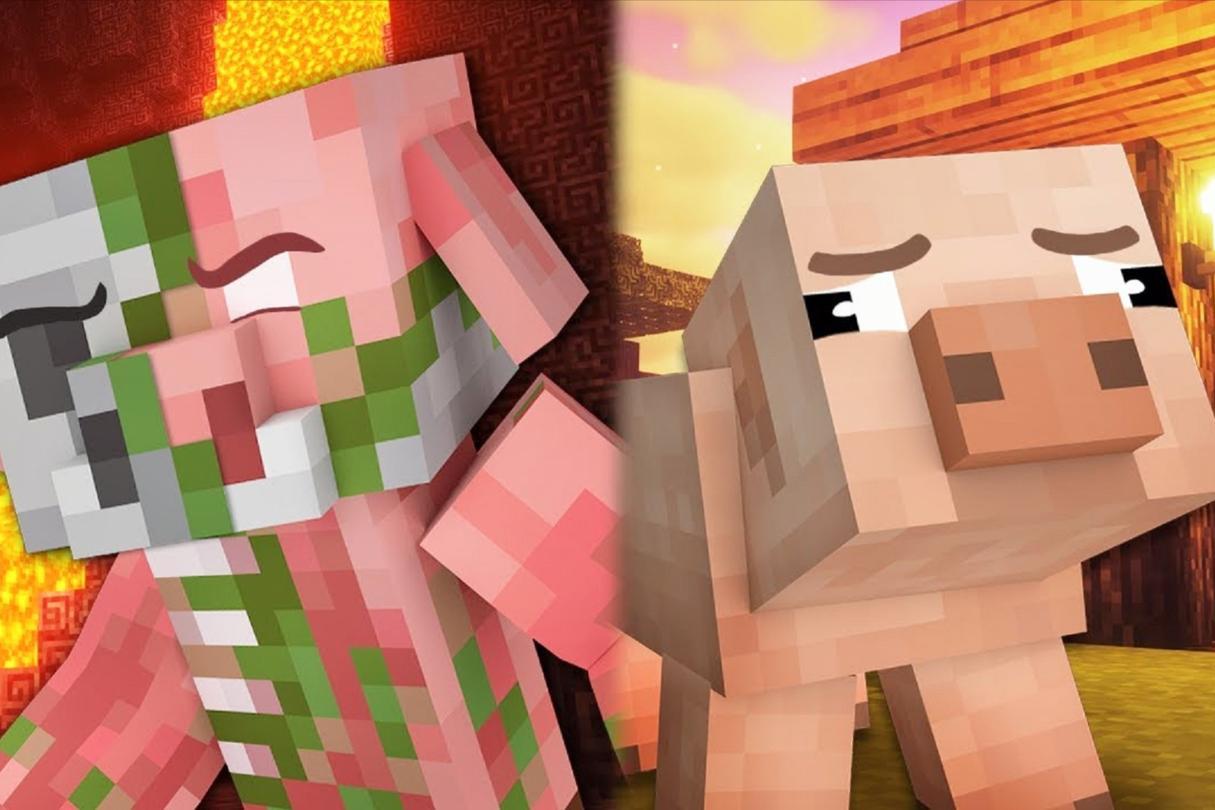 mc动画僵尸猪灵的生活3僵尸猪灵穿越到下界