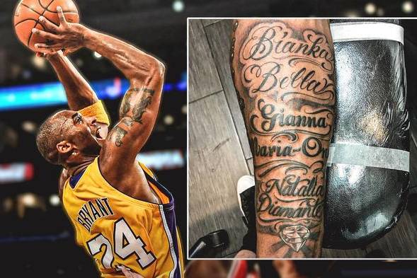 另一边,美媒公布了科比手臂纹身的细节,看完难怪瓦妮莎拒绝了所有追求