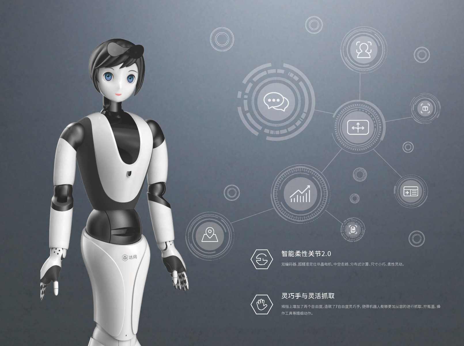 广东齐聚机器人智能人形迎宾服务接待机器人